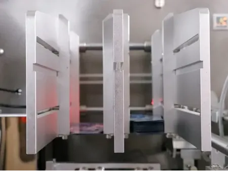 Envasadora de bolsas prefabricadas, llenado con 2 boquillas