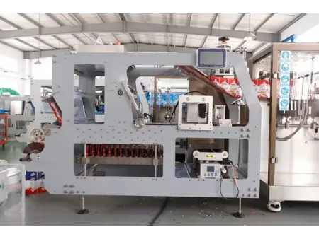 Envasadora horizontal de bolsas stand up, llenado con 1 boquilla