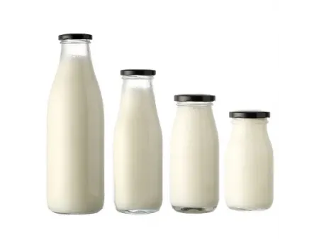 Botellas de vidrio para leche