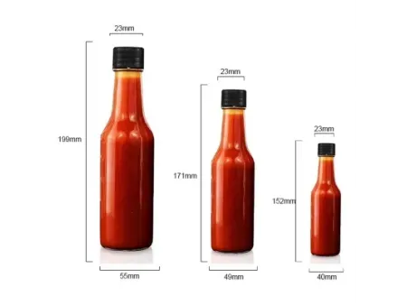 Botellas de vidrio para salsas