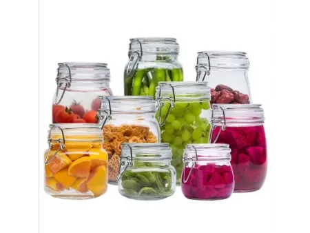 Frascos de vidrio para almacenamiento y frascos de boca ancha