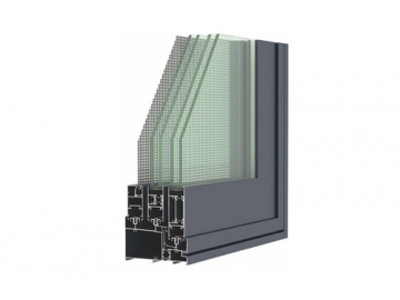 Ventana corredera/corrediza de aluminio con mosquitera, GDT128A