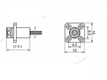 Diodo láser de cable coaxial con fuente de luz roja 650nm