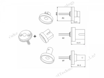 Diodo detector PIN InGaAs de gran área