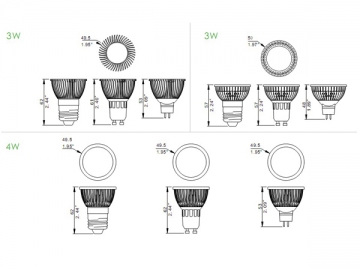 Reflector LED D-spot 3W 4W