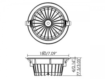 Lámpara empotrada LED 8W-35W