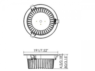 Lámpara empotrada LED 8W-35W