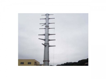 Poste de tubo de acero para línea de transmisión de 220kV