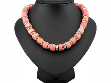 Collar tipo coral rojo