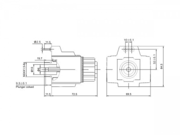 Solenoides hidráulicos para válvulas de solenoide AC húmedas MFJ9-YC, MFJ9-YCA