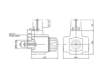 Solenoides hidráulicos para válvulas de solenoide AC húmedas MFJ9-YC, MFJ9-YCA