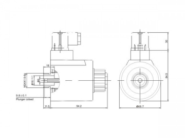 Solenoides hidráulicos para válvulas de solenoide DC húmedas MFZ9-YC, MFZ9-YCA