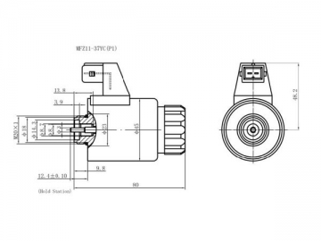 Solenoides hidráulicos para válvulas de solenoide DC húmedas MFZ11–YC