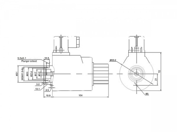 Solenoides hidráulicos para válvulas de solenoide DC húmeda MFZ12-YC, MFZ12-YCA