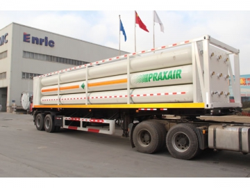 Sistema de transporte de gas a granel / Semirremolque / Cilindros GNC