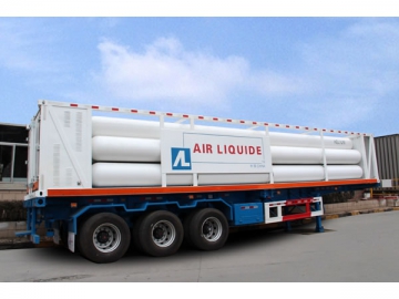 Sistema de transporte de gas a granel / Semirremolque / Cilindros GNC