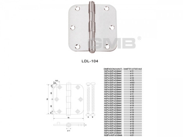 Bisagra de acero inoxidable