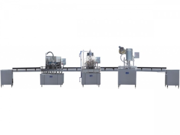 Línea de llenado de botellas semiautomática