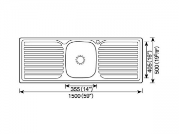 Fregadero para cocina 1300MM-1500MM