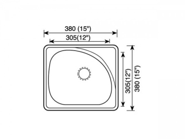 Fregadero para cocina 300MM-400MM