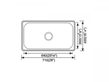 Fregadero para cocina 400MM-500MM