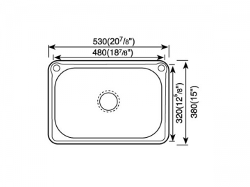 Fregadero para cocina 500MM-600MM
