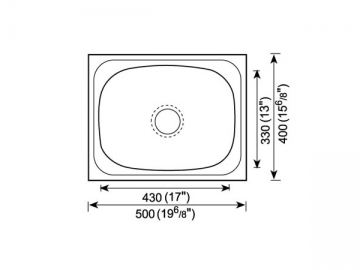 Fregadero para cocina 500MM-600MM