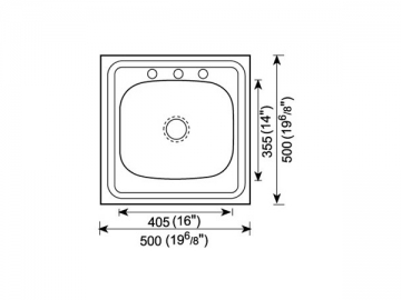 Fregadero para cocina 500MM-600MM