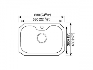 Fregadero para cocina 600MM-700MM