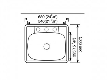 Fregadero para cocina 600MM-700MM