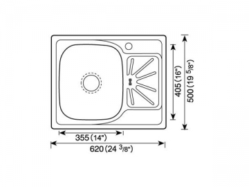 Fregadero para cocina 600MM-700MM