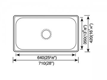 Fregadero para cocina 700MM-800MM