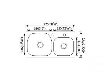 Fregadero para cocina 700MM-800MM