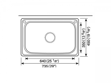 Fregadero para cocina 700MM-800MM