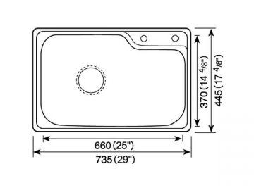 Fregadero para cocina 700MM-800MM