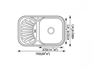 Fregadero para cocina 700MM-800MM