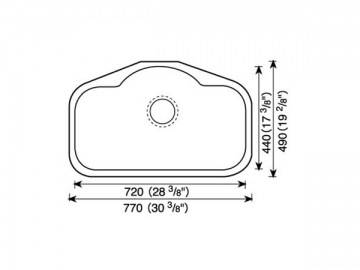 Fregadero para cocina 700MM-800MM