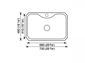 Fregadero para cocina 700MM-800MM