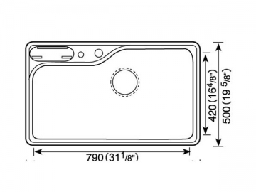 Fregadero para cocina 800MM-900MM