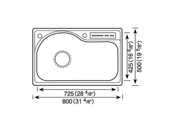 Fregadero para cocina 800MM-900MM