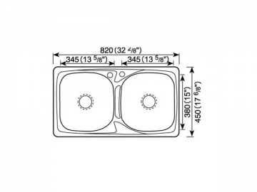 Fregadero para cocina 800MM-900MM