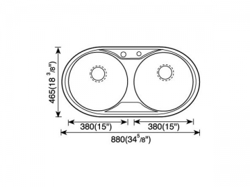 Fregadero para cocina 800MM-900MM