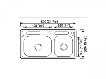 Fregadero para cocina 800MM-900MM