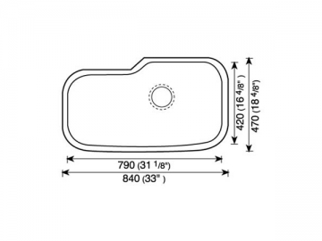 Fregadero para cocina 800MM-900MM