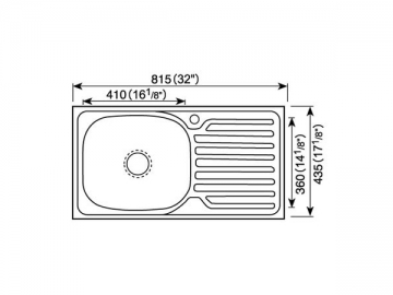 Fregadero para cocina 800MM-900MM