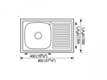 Fregadero para cocina 800MM-900MM