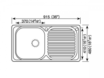 Fregadero para cocina 900MM-1000MM