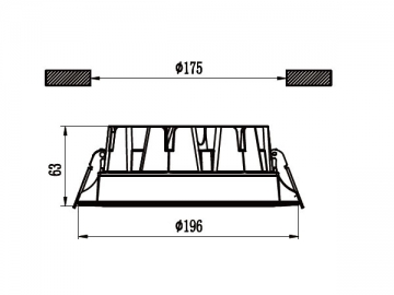 Foco empotrable LED NS-TD6-H20