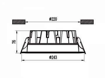 Foco empotrable LED NS-TD8-H20