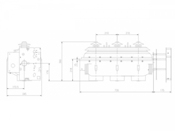 Seccionador bajo carga <small>(Interruptor seccionador aislado por gas FLN36-12 SF6) </small>